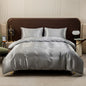 Satin Surface Duvet Cover Colored Bedding Set Queen Size Quilt Cover High Quality Skin-Friendly Fabric Bedding No Sheet
