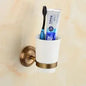 Solid Brass Bathroom Accessories Set with Robe hook, Paper Holder, Towel Bar, Soap Basket, Bathroom Fitting Sets - Confia - reusablefoodstoragebags confia