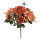 Artificial Flowers with Hydrangea Silk Fake Flowers 1 Bouquets for Home Wedding Decoration Table Centerpiece, Faux Peonies Flow - Confia