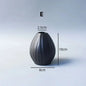 Handcrafted Black Ceramic Vase - Modern Minimalist Decor for Living Room, Bedroom, Bookshelf | Perfect for Weddings & Gifts - Confia