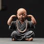 Ceramics Four Small Monk Statue Ceramic crafts Chinese characteristic decoration luxurious Home, Study, office accessories - Confia