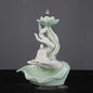 Ceramic Backflow Incense Stove Zen Buddha Hand Creative Home Agave Incense Incense Stove Incense Plate Accessories - Confia