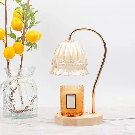 Desk lamp Electric | Candle Warmer | Retro Glass Table Lamp | Bedroom Bedside Atmosphere Desk | Lamp Candle Melting Waxing Burner - Confia - reusablefoodstoragebags confia