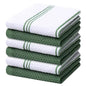 Kitinjoy 4/6pcs Cotton Towel For Kitchen Waffle Weave Stripe Kitchen Towel Absorbent Dishcloth Soft Drying Home Cleaning Cloths - Confia - reusablefoodstoragebags confia