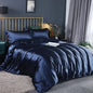 Bedding Duvet Cover Set Soft Silky Textured Comforter Cover with Corner Ties and Zipper Closure - Confia - reusablefoodstoragebags confia