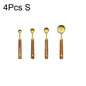 1/4/8pcs Stainless Steel Measuring Spoons With Scale Wooden Handle Household Kitchen Dining Bar Baking Tools Measuring Cups - Confia