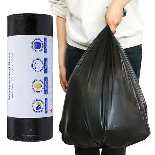 30Bags/Roll Disposable Garbage Bag Trash Can Bin Small Medium Large Rubbish Bag Points Off Black Plastic Bags Bathroom Kitchen - Confia - reusablefoodstoragebags confia