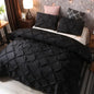 Queen Comfort Set 3Pieces, Gray Bed in a Bag Comforter Set for Bedroom - Confia - reusablefoodstoragebags confia