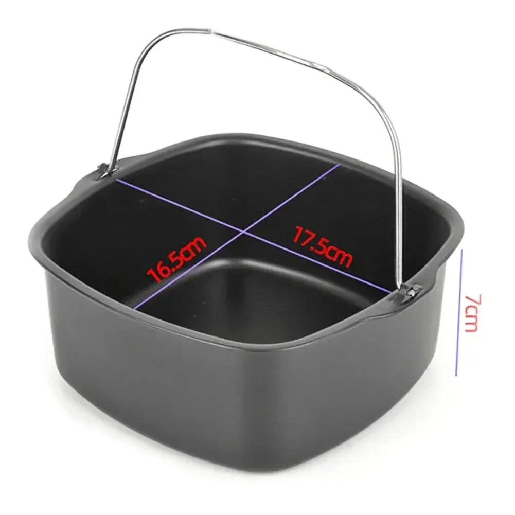 Non-stick Cake Baking Tray Basket Air Fryer for Baking Dish Pan Cake Baking Pan Roasting Basket Bakeware Air Fryer - Confia