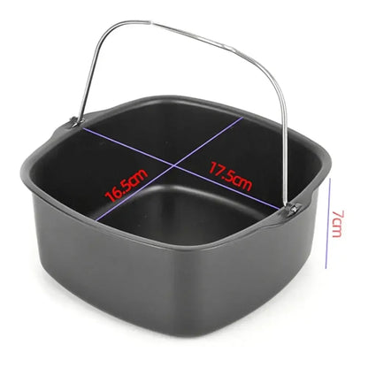 Non-stick Cake Baking Tray Basket Air Fryer for Baking Dish Pan Cake Baking Pan Roasting Basket Bakeware Air Fryer - Confia
