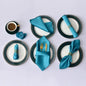 12Pcs 30*30cm Square Satin Table Napkin | Hotel Serving Table Napkins | Washable Handkerchief | Wedding Birthday Banquet Decoration - Confia - reusablefoodstoragebags confia