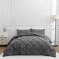Queen Comfort Set 3Pieces, Gray Bed in a Bag Comforter Set for Bedroom - Confia - reusablefoodstoragebags confia