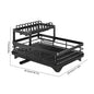 Simple Trending Dish Rack for Kitchen Counter, Large Capacity Dish Rack with Utensil Holder, Cutting Board Holder, Drain Board Tray for Kitchen Counter Storage - Confia - reusablefoodstoragebags confia