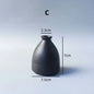 Handcrafted Black Ceramic Vase - Modern Minimalist Decor for Living Room, Bedroom, Bookshelf | Perfect for Weddings & Gifts - Confia