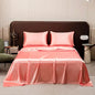 Satin Bed Sheet Sets for Summer Silky Smooth Top Sheet with Pillowcase Single/Queen/King Ice Cooling Flat Bed Sheet Sets - Confia - reusablefoodstoragebags confia