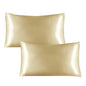 Satin Pillowcase Standard Set Of 2 - Green Silky Pillow Cases For Hair And Skin 20x26 Inches Pillow Covers With Envelope Closure - Confia - reusablefoodstoragebags confia