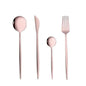 4Pcs Golden Cutlery Set Stainless Steel Knife Fork Spoon Tableware Flatware Set Festival Kitchen Dinnerware Gift - Confia