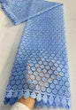 African Carbon Fiber Lace Fabric, Cotton Fabrics Materials For Embroidery, Rhinestone, Nigerian Lace Fabric ,5 Yards - Confia