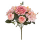 Artificial Flowers with Hydrangea Silk Fake Flowers 1 Bouquets for Home Wedding Decoration Table Centerpiece, Faux Peonies Flow - Confia