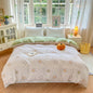 Floral Printed Duvet Cover 1Piece- 100% Cotton Luxury Bedding, Pre-Washed for Softness, for Bedroom Decor - Zipper Closure
