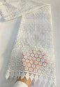 African Carbon Fiber Lace Fabric, Cotton Fabrics Materials For Embroidery, Rhinestone, Nigerian Lace Fabric ,5 Yards - Confia