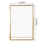 Decorative Glass Photo Frame with Gold Metal Stand, Table Brass double Glass Photo Frame for Dried, pressed Flowers, Floating Frame for Gifting 5x7 inches Tabletop, decorative - Confia