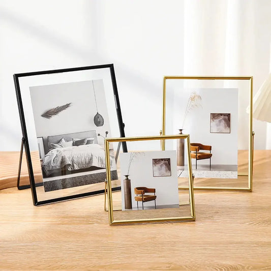 4/6inch Photo Frame Simple Style Transparent Acrylic Frames for DIY Handmade Pictures Christmas Gift Home Tabletop Decoration - Confia