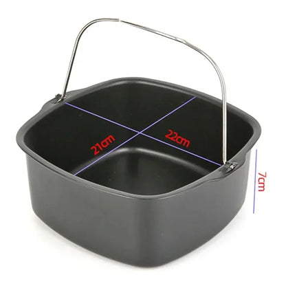 Non-stick Cake Baking Tray Basket Air Fryer for Baking Dish Pan Cake Baking Pan Roasting Basket Bakeware Air Fryer - Confia