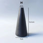 Handcrafted Black Ceramic Vase - Modern Minimalist Decor for Living Room, Bedroom, Bookshelf | Perfect for Weddings & Gifts - Confia