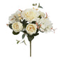 Artificial Flowers with Hydrangea Silk Fake Flowers 1 Bouquets for Home Wedding Decoration Table Centerpiece, Faux Peonies Flow - Confia
