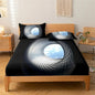 3pcs Set of Bed Sheets with Sky Eye Pattern - Soft and Comfortable Bedding Set for Bedroom, Guest Room and Dormitory Decoration - Confia - reusablefoodstoragebags confia