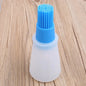 Silicone Oil Bottle Brush with Lid Soft Sauce Bottle with Silicone Basting Brush Cooking Oil Bottle Brushes for Baking Pastries BBQ Meat Honey Marinades Barbecue Random - Confia