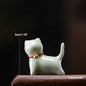 Ceramics Abstract Kawaii Cute Cat Kitten with Bell Tea Table Pet Desk Ornaments Animal Miniature Figurines Sculpture Home Decor - Confia