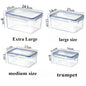 Classics Rectangular Plastic Airtight Food Storage Containers with Leak Proof Lid - Confia - reusablefoodstoragebags confia