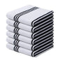 Kitinjoy 4/6pcs Cotton Towel For Kitchen Waffle Weave Stripe Kitchen Towel Absorbent Dishcloth Soft Drying Home Cleaning Cloths - Confia - reusablefoodstoragebags confia