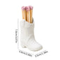 Cowboy Boot Ceramic Match Holder with Built-in Striker - Rustic Western Home Decor - Vintage Farmhouse Aesthetic-Kitchen, Bathroom, Fireplace & Candle Lighting - Unique Gift for Western Lovers (Pink) - Confia - reusablefoodstoragebags confia