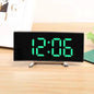Alarm Clock Digital LED with Modern Curved Design, USB power supply, Bedside Clock with Temperature and Humidity Display ideal for Bedrooms, Kids - Confia