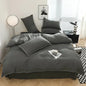Plain Solid Black Double bedsheet Made with Pure Microfiber Single Color Bedsheet for Double Bed with 2 Pillow Cover Single/Queen/King Bed Cover Full Set Plain Bedding - Confia - reusablefoodstoragebags confia