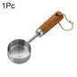 1/4/8pcs Stainless Steel Measuring Spoons With Scale Wooden Handle Household Kitchen Dining Bar Baking Tools Measuring Cups - Confia