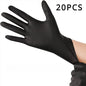 100/50/20PCS Black Nitrile Gloves Thickened Disposable Gloves for Cleaning Hairdressing Waterproof Dishwashing Tattoo Gloves - Confia - reusablefoodstoragebags confia