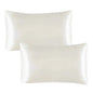 Satin Pillowcase Standard Set Of 2 - Green Silky Pillow Cases For Hair And Skin 20x26 Inches Pillow Covers With Envelope Closure - Confia - reusablefoodstoragebags confia