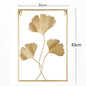 Metal Leaf Iron Wall Hanging Decor Palm Maple Leaves Plant Ginkgo Nordic Wall Pendant Mural Living Room Bedroom Home Decoration - Confia