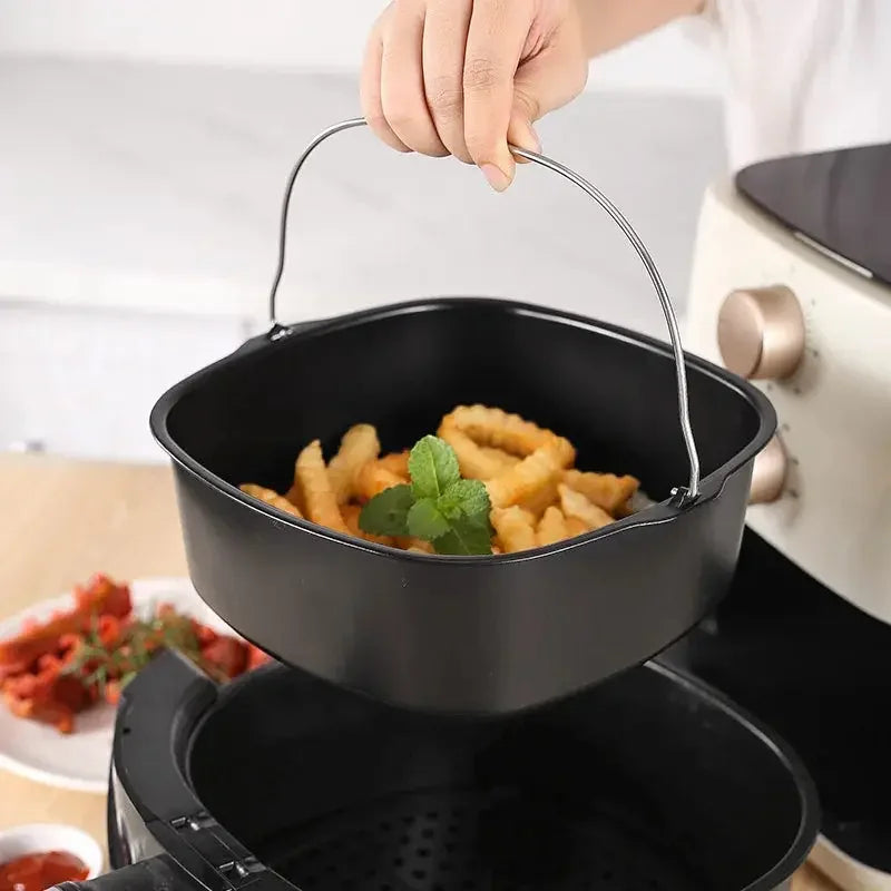 Non-stick Cake Baking Tray Basket Air Fryer for Baking Dish Pan Cake Baking Pan Roasting Basket Bakeware Air Fryer - Confia