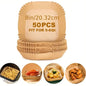 50pcs/125pcs Air Fryer Special Paper Food Silicon Oil Paper Round Bracket High Temperature Absorbent Paper Baking Accessories - Confia