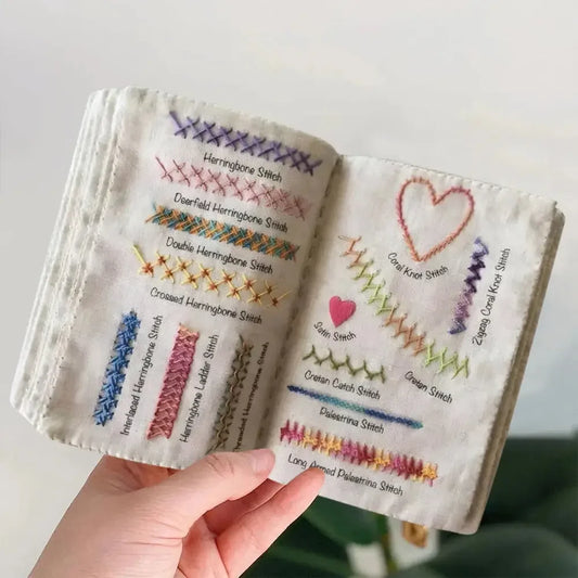 Embroidery Basic Needle Method Handmade Embroidery Pattern Books DIY Stitch Book Embroidery Stitch Book Embroidery Book - Confia