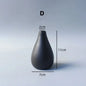 Handcrafted Black Ceramic Vase - Modern Minimalist Decor for Living Room, Bedroom, Bookshelf | Perfect for Weddings & Gifts - Confia
