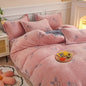 Winter Duvet Cover Thick Fleece Warm Flannel Coral  Double Sided Velvet Bedding  Single Double Queen King Size Quilt Cover
