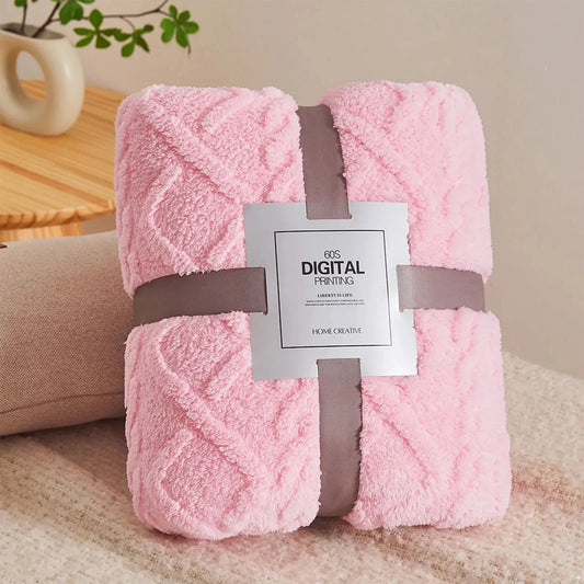 Solid Flannel Blankets For Beds Solid Pink Blue Color Soft Warm Mink Throw Sofa Cover Bedspread Beach Airplane Travel Blankets - Confia - reusablefoodstoragebags confia