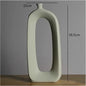 Ceramic Small Mouth Vase Flower Arrangement Dried Flower Vase Decorative Vases Ornament Decoration Crafts Home Accessories Vases - Confia