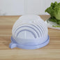 2 in 1 Vegetable and Fruit and Cutter Salad Maker with Safety Holder Slicer with Bowl and Plate for wash Vegetable, Multi Color - Confia